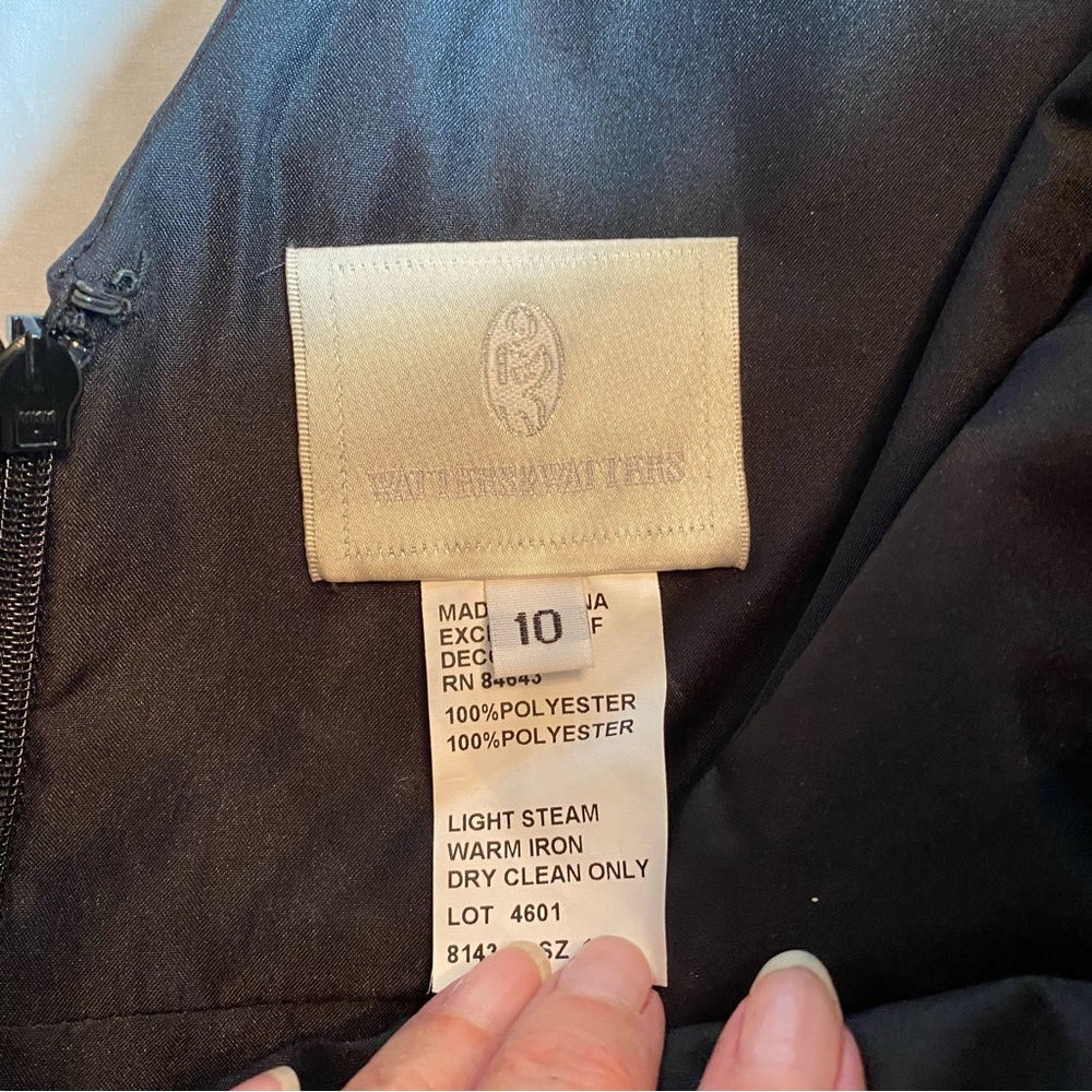DONATED 🛑Watters & Watters formal black dress sz 10. - Picture 10 of 16